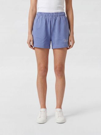 Sporty & Rich Pantaloncini in cotone con stampa slogan e vita elasticizzata