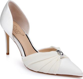Badgley Mischka Baylee DOrsay Pump in Ivory Satin at Nordstrom, Size 8.5
