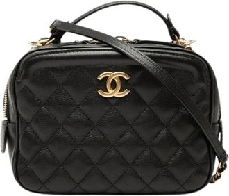 Chanel Pre-owned Vintage Satchel - Dames - Vintage Handtas - Zwart - ONE Size - Leer - Vintage