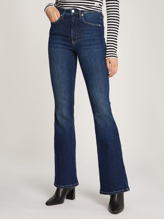 Calvin Klein Jeans Bootcut-Jeans CALVIN KLEIN JEANS SKINNY BOOTCUT, Damen, Gr. 25, L&auml;nge 32, blau (denim schwarz), Denim/Jeans, Obermaterial: 94% Baumwolle, 4% Elastomul