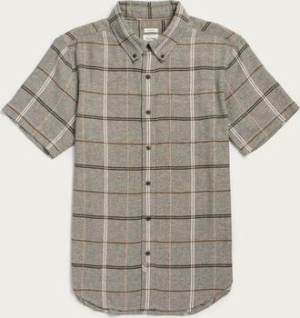 Bridge & Burn Jordan Slim Shirt in Olive Ember Grid at Nordstrom, Size Xx-Large