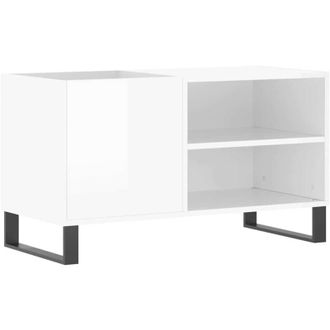 vidaXL Record Cabinet High Gloss White 85x38x48 cm Engineered Wood Vidaxl