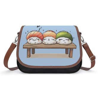 Generic Sleepy Sushi Crossbody Bags for Women Shoulder Messenger Bag Purse Handbags