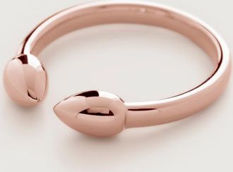 Monica Vinader Rose Gold Fiji Bud Stacking Ring