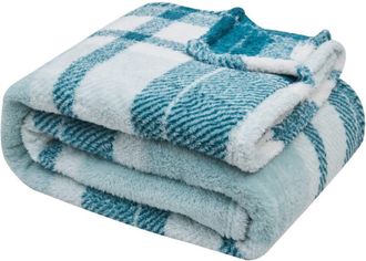 TJ Hughes Teddy Windsor Check Throw - Green - TJ Hughes