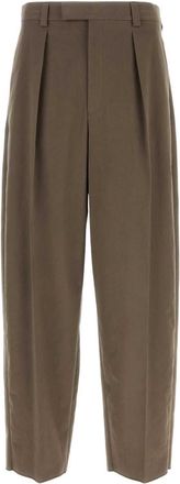 Ferragamo Mud Stretch Cotton Wide Leg Pant