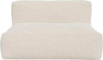 VENTE-UNIQUE.COM Sof&aacute; modular poli&eacute;ster 2 plazas blanco roto 135x95cm