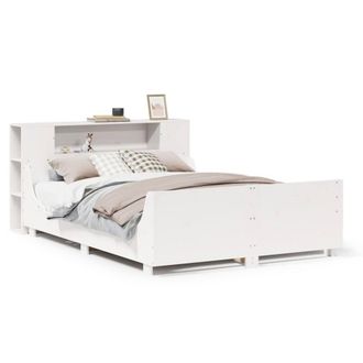 Berkfield Home Bed Frame without Mattress White 140x190 cm Solid Wood Pine