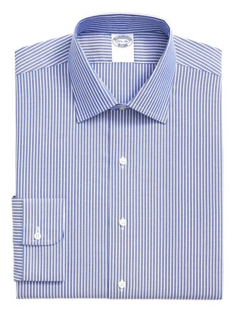 Brooks Brothers Gestreept twill overhemd - Blauw