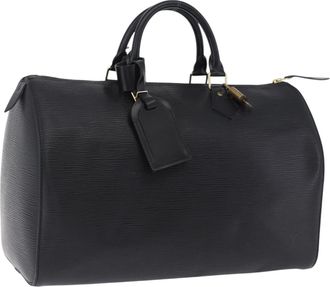 Louis Vuitton Speedy Epi Leather Black Leather Handbag (Pre-Owned)