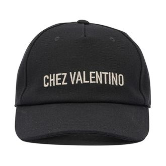 Valentino Garavani Hats & Caps, male, Black, 58 CM, Chez Valentino Baseball Hat