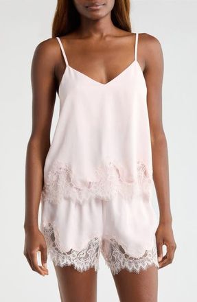 Nordstrom Midnight Lace Trim Camisole & Shorts in Pink Loft at Nordstrom, Size X-Small