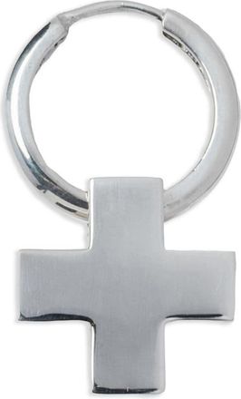Parts Of Four cross-charm hoop earring - unisex - Sterling Silver - One Size