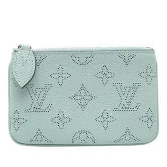 Louis Vuitton Pre-owned Clutches, female, Green, Size: ONE SIZE Pre-owned Mahina Leather Coin Case