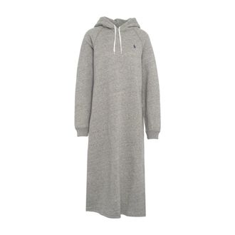 Polo Ralph Lauren Midi Dresses, female, Gray, Size: S Maxi Dress Grigio Aw25