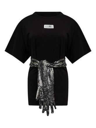 Maison Margiela Mm6 Maison Margiela Womens Gloves-Detail Cotton T-Shirt