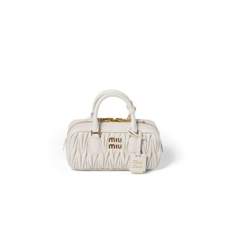 Miu Miu Arcadie Matelass&eacute; Nappa Leather Bag, Woman, White