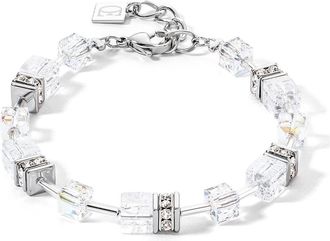Coeur de Lion Geocube Iconic Nature Bracelet in Silver White at Nordstrom, Size 8.75