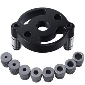 OEM Localizador De Brocas, Portabrocas Con 8 Anillos De Broca De 3/4/5/6/7/8/9/10 Mm, Plantilla De Perforaci&oacute;n Vertical Con Casquillos Gu&iacute;a Para Perforar 