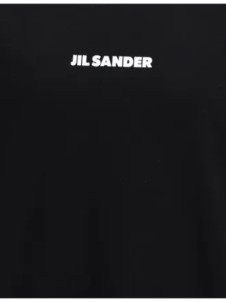 Jil Sander Logo-Printed Crew-Neck T-Shirt - Black