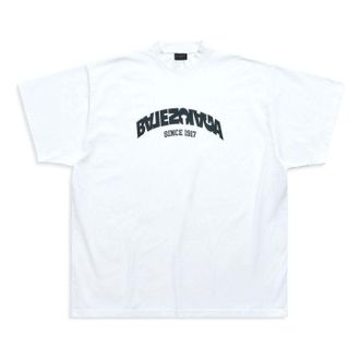 Balenciaga Back Flip T-shirt Oversized White Black 739028TPVF99040