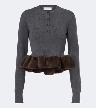 Stella McCartney Pullover Peplum in misto lana