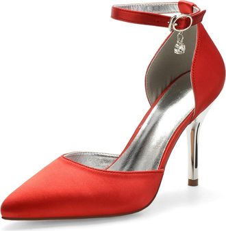 Miyoopark Womens Wedding Dress Shoes Stiletto High Heel Occasions Pumps M522 Red UK 6.5