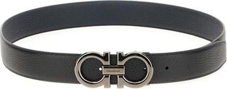 Ferragamo Stijlvolle Leren Riem voor Mannen - Heren - Riemen - Zwart - 85 CM - Leer - Accessoires