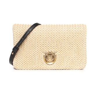Pinko Cross Body Bags, female, Beige, Size: ONE SIZE Love Bag