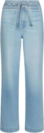 Tommy Hilfiger Relaxed Straight High Waist Wide Leg Jeans - Dames - Regular Fit Jeans - Blauw - W27 - Katoen - Jeans