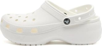 Crocs Clogs, female, White, Size: 11 US White Platform Clog 206750-100