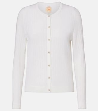 Jardin Des Orangers Pointelle virgin wool cardigan