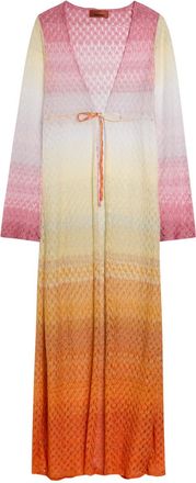 Missoni Degrad&eacute; Metallic-knit Cover up - Orange - 42 (UK12 / M)