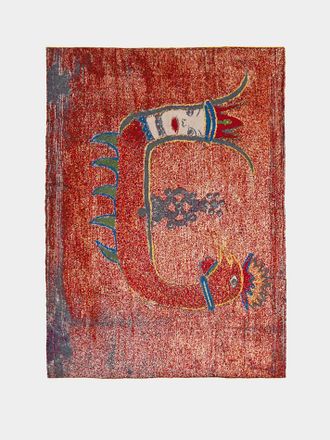 Saved New York Red Queen Cashmere Bed Blanket (110in/2.8m)