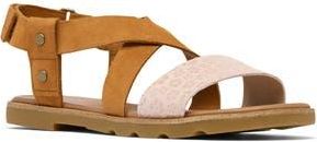 Sorel Ella III Crisscross Sandal in Pearlescent/Canyon Gold at Nordstrom Rack, Size 8.5