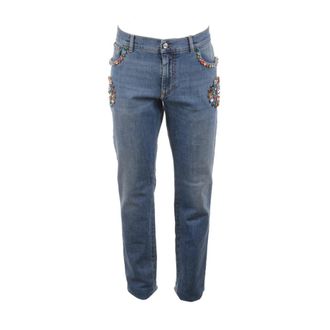 Dolce & Gabbana Loose Fit Jeans, male, Blue, 3XL, Loose Jewels Jeans