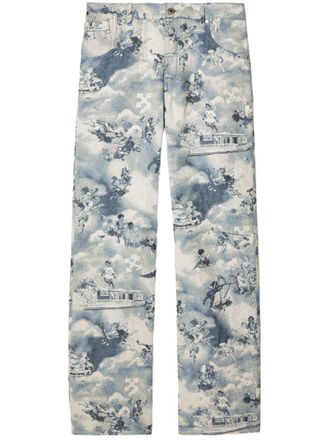 Off-white Fresco Tapestry broek - Blauw