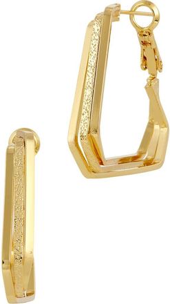 Savvy Cie Jewels Geometric Hoop Earrings in Yellow at Nordstrom Rack