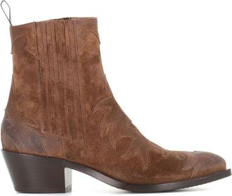 Sartore suede cowboy boots - women - Suede - 38.5 - Brown