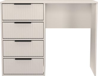 Lewis's Fluted 4 Drawer Vanity in Kashmir Matt - Ready Assembled - Lewiss Home | TJ Hughes