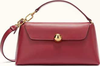 Furla Sfera Soft Borsa A Spalla Xl Ciliegia D Rosso Pelle Nappa Donna