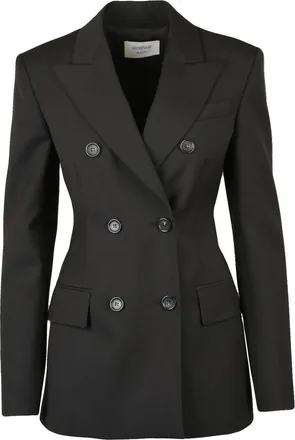 Sportmax Black Virgin Wool Double-Breasted Jacket