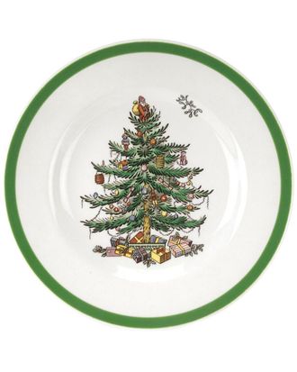 Spode Set Of 4 Christmas Tree Bread & Butter Plates