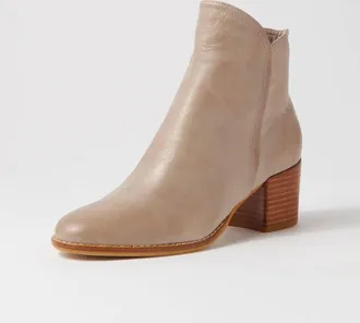 Django & Juliette Womens Mockas Leather Ankle Boots In Ash