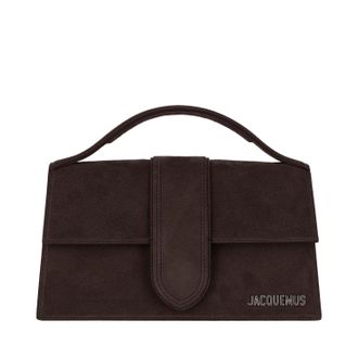 Jacquemus Structured Suede Le Bambino Bag With Refined Closure