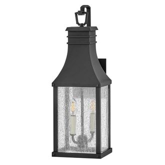 Netlighting Beacon Hill 2 Light Medium Outdoor Wall Lantern Museum Black IP44