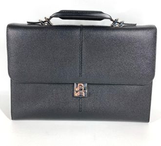Bally Leather Briefcase Handbag (Pre-Owned)
