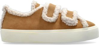 INUIKII Shearling Low Velcro schoenen - Dames - Sneakers - Beige - 36 EU - Su&egrave;de - Schoenen