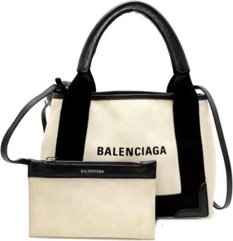 Balenciaga Pre-owned Handbag Pouch - Dames - Vintage Shopper - Beige - ONE Size - Leer - Vintage