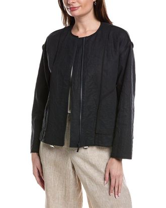 Lafayette 148 New York Inside Out Seam Linen Sweater